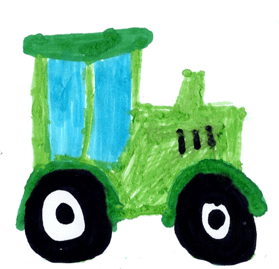 Kinderzeichnung Traktor